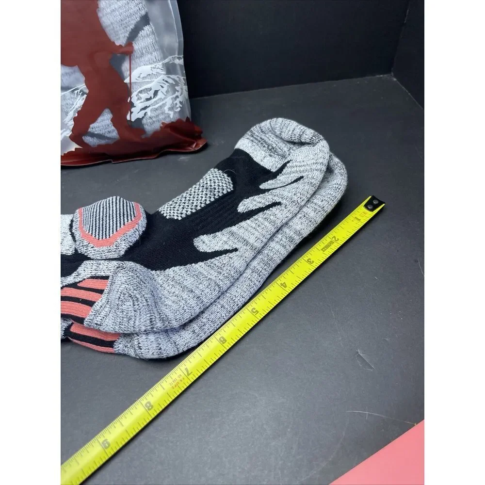 R-Bad Unisex Thick Hillwalking Hiking Outdoor‎ Socks (Grey /peach ) 3 Pairs